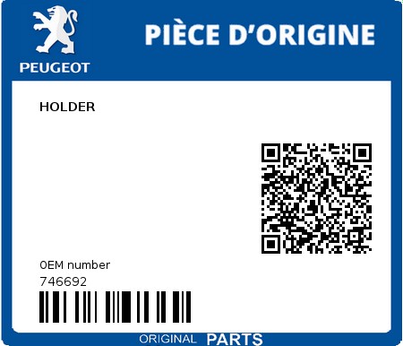 Product image: Peugeot - 746692 - HOLDER  0