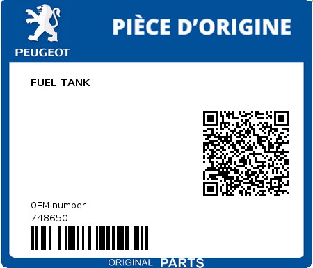 Product image: Peugeot - 748650 - FUEL TANK  0