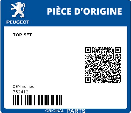 Product image: Peugeot - 752412 - TOP SET  0