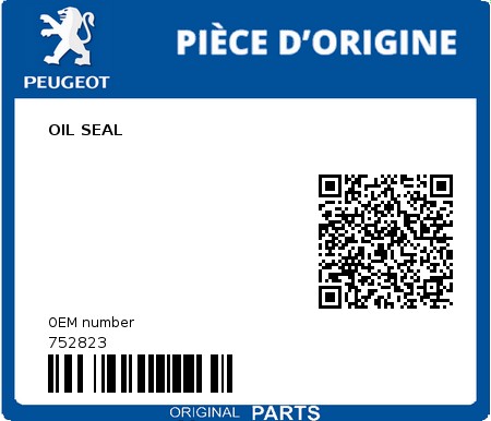 Product image: Peugeot - 752823 - OIL SEAL  0