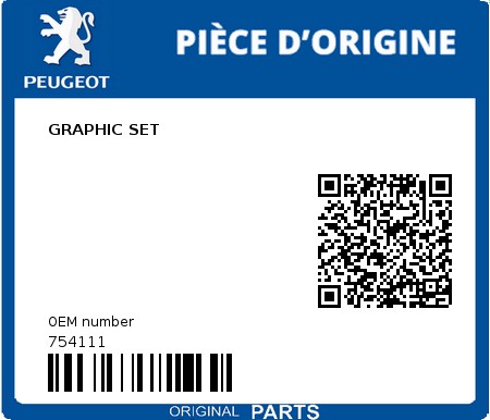 Product image: Peugeot - 754111 - GRAPHIC SET  0