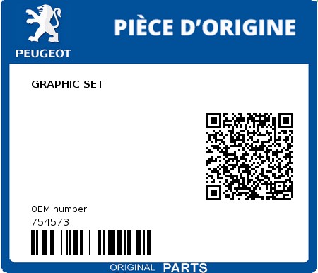 Product image: Peugeot - 754573 - GRAPHIC SET  0