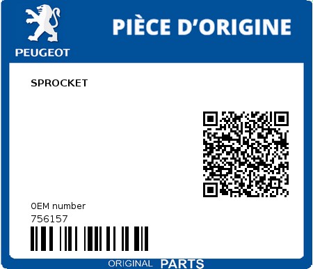 Product image: Peugeot - 756157 - SPROCKET  0