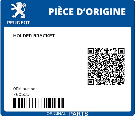 Product image: Peugeot - 760535 - HOLDER BRACKET  0
