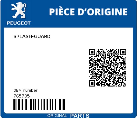 Product image: Peugeot - 765705 - SPLASH-GUARD  0