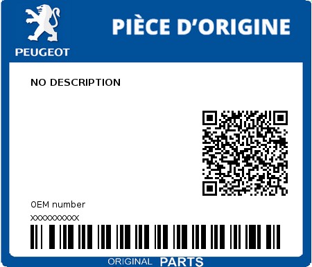 Product image: Peugeot - xxxxxxxxxx - NO DESCRIPTION  0