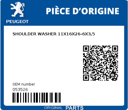 Product image: Peugeot - 053526 - SHOULDER WASHER 11X16X26-6X3,5  0
