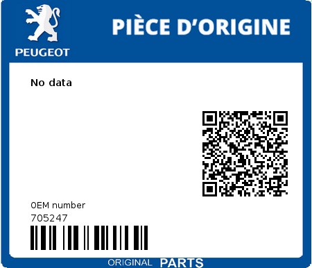 Product image: Peugeot - 705247 - No data  0