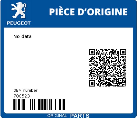 Product image: Peugeot - 706523 - No data  0