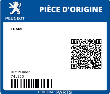 Product image: Peugeot - 741320 - FRAME  0