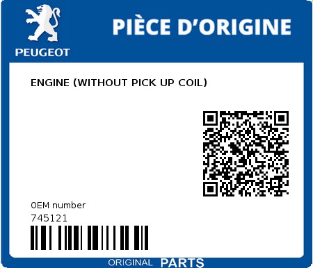 Product image: Peugeot - 745121 - ENGINE (WITHOUT PICK UP COIL)  0