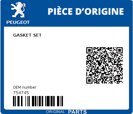 Product image: Peugeot - 754745 - GASKET SET  0