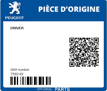 Product image: Peugeot - 758249 - DRIVER  0
