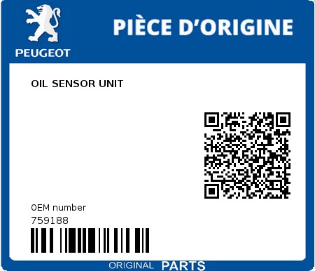 Product image: Peugeot - 759188 - OIL SENSOR UNIT  0