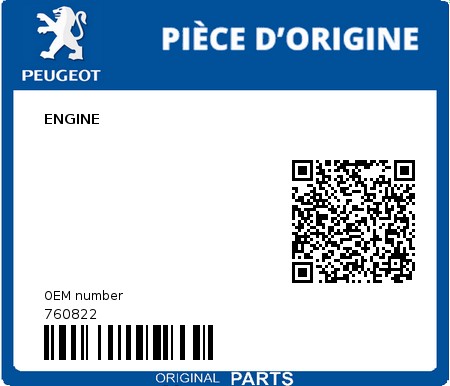 Product image: Peugeot - 760822 - ENGINE  0