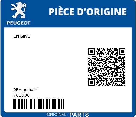 Product image: Peugeot - 762930 - ENGINE  0