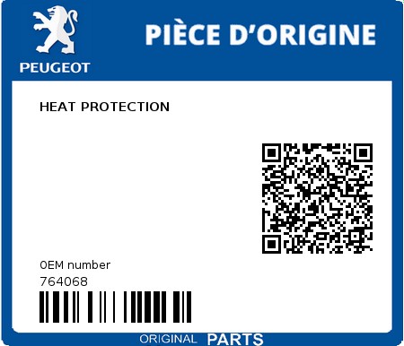 Product image: Peugeot - 764068 - HEAT PROTECTION  0