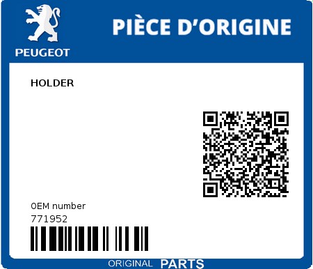 Product image: Peugeot - 771952 - HOLDER  0