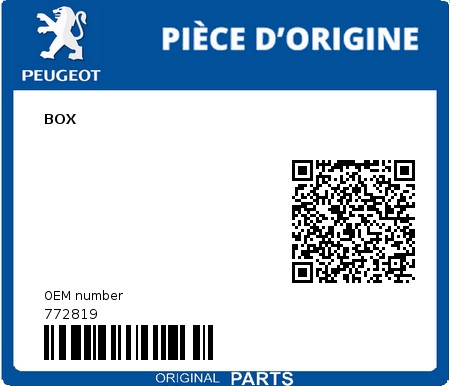 Product image: Peugeot - 772819 - BOX  0