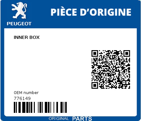 Product image: Peugeot - 776149 - INNER BOX  0