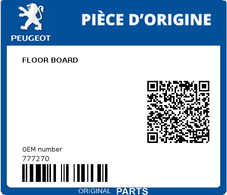 Product image: Peugeot - 777270 - FLOOR BOARD  0