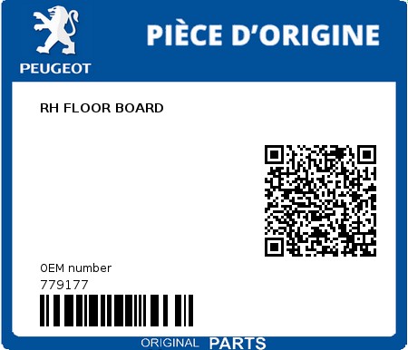 Product image: Peugeot - 779177 - RH FLOOR BOARD  0