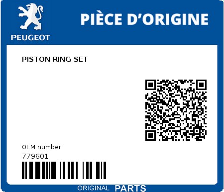 Product image: Peugeot - 779601 - PISTON RING SET  0