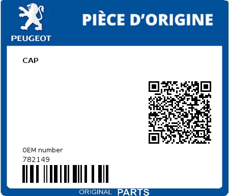 Product image: Peugeot - 782149 - CAP  0