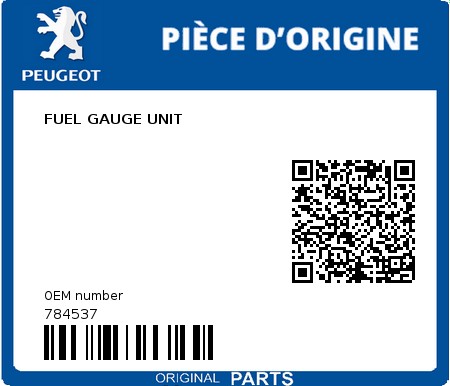 Product image: Peugeot - 784537 - FUEL GAUGE UNIT  0