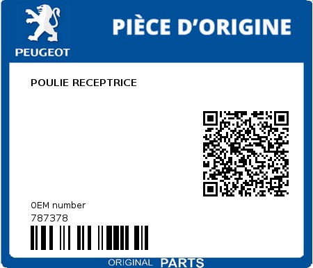 Product image: Peugeot - 787378 - POULIE RECEPTRICE  0
