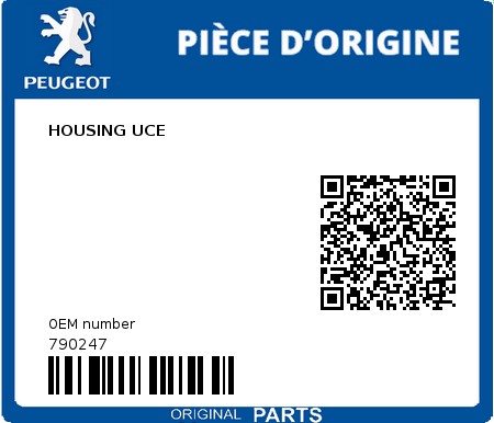 Product image: Peugeot - 790247 - HOUSING UCE  0