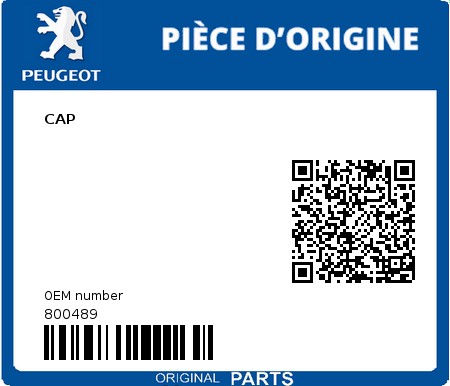 Product image: Peugeot - 800489 - CAP  0
