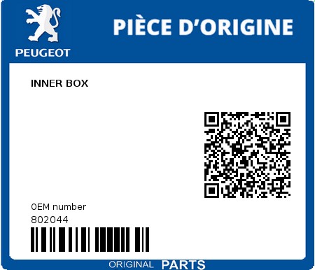 Product image: Peugeot - 802044 - INNER BOX  0