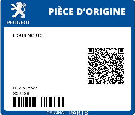 Product image: Peugeot - 802238 - HOUSING UCE  0