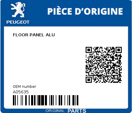 Product image: Peugeot - A05635 - FLOOR PANEL ALU  0