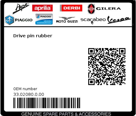 Product image: Beta - 33.02080.0.00 - Drive pin rubber  0