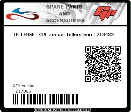 Product image: Tomos - T217886 - TELLERSET CPL zonder tellersteun T213483  0