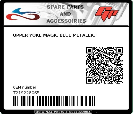 Product image: Tomos - T219228065 - UPPER YOKE MAGIC BLUE METALLIC  0