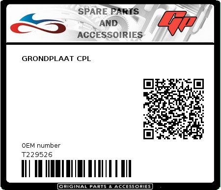 Product image: Tomos - T229526 - GRONDPLAAT CPL  0