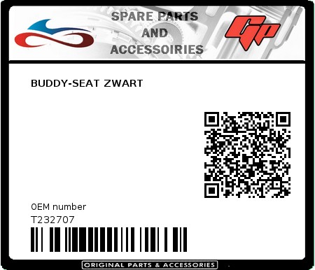 Product image: Tomos - T232707 - BUDDY-SEAT ZWART  0