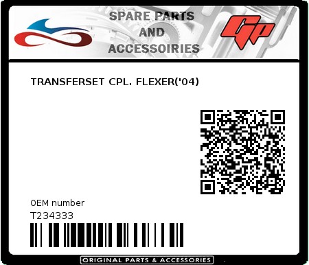 Product image: Tomos - T234333 - TRANSFERSET CPL. FLEXER('04)  0