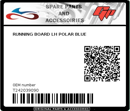 Product image: Tomos - T242039090 - RUNNING BOARD LH POLAR BLUE  0