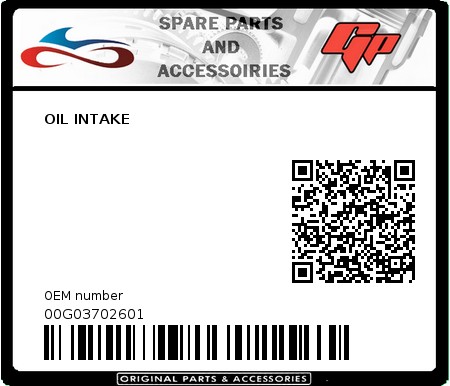Product image: Derbi - 00G03702601 - OIL INTAKE  0