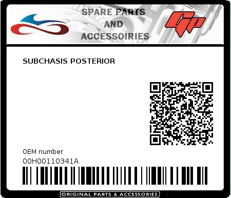 Product image: Derbi - 00H00110341A - SUBCHASIS POSTERIOR  0
