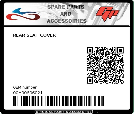 Product image: Derbi - 00H00606021 - REAR SEAT COVER   0