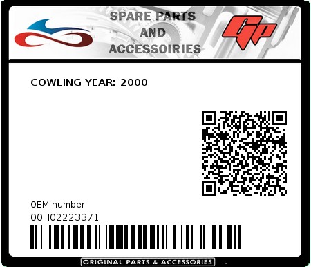 Product image: Derbi - 00H02223371 - COWLING YEAR: 2000   0