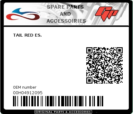 Product image: Derbi - 00H04912095 - TAIL RED ES.   0