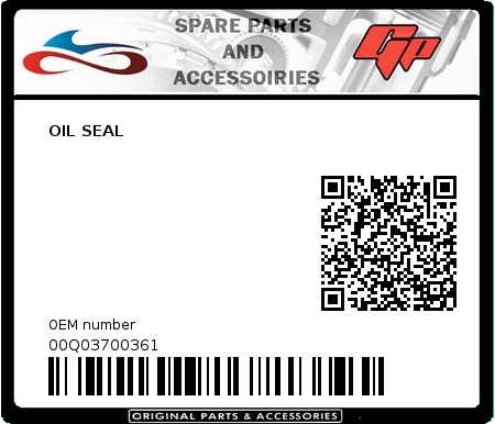 Product image: Derbi - 00Q03700361 - OIL SEAL   0
