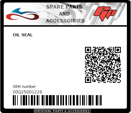 Product image: Derbi - 00Q25001226 - OIL SEAL  0