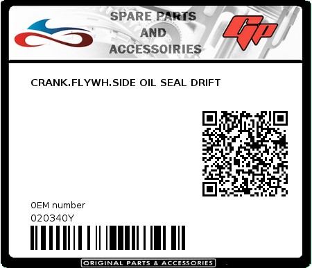 Product image: Derbi - 020340Y - CRANK.FLYWH.SIDE OIL SEAL DRIFT   0